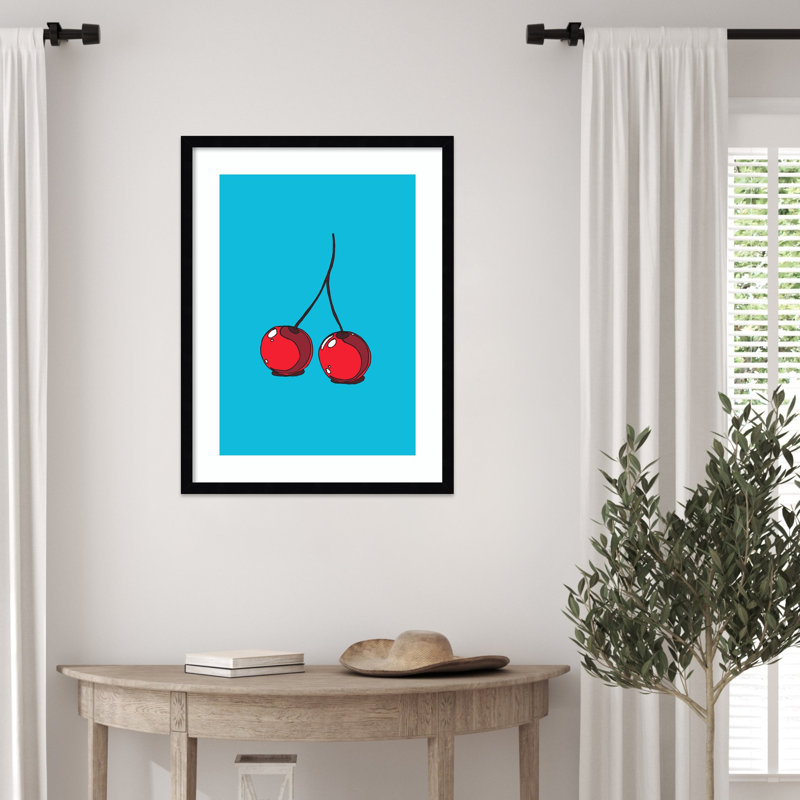 «Twin Cherries» par Nicholas Wood, reproduction d'art encadrée, H 25 po x l 19 po