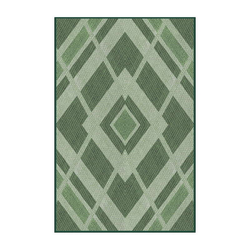 Tapis géométrique vert mer, Rectangle 8 pi x 10 pi