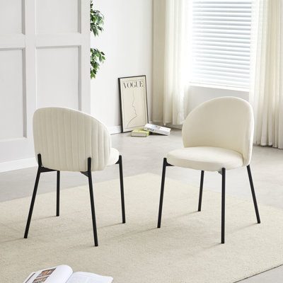 Fabric Side Chair in Cream
