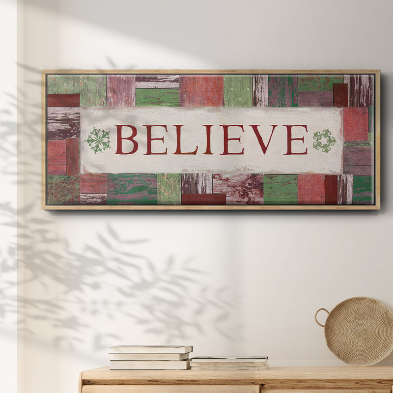 Believe- Framed Canvas, 24" H x 60" W