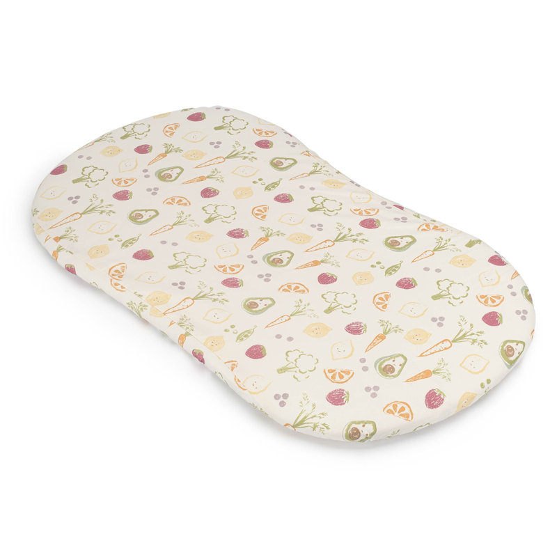 Clementine Fruits & Veggies Cotton Bassinet Sheet
