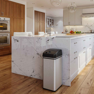 Deodorizer Stainless Steel 13 Gallon Motion Sensor Trash Can