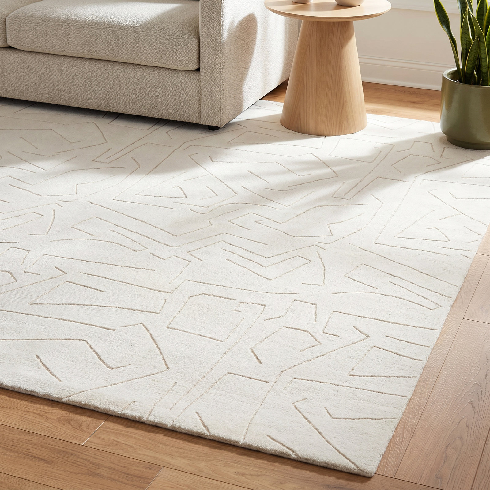 Lorette Hand-Tufted Abstract Rug, Rectangle 8' x 10'