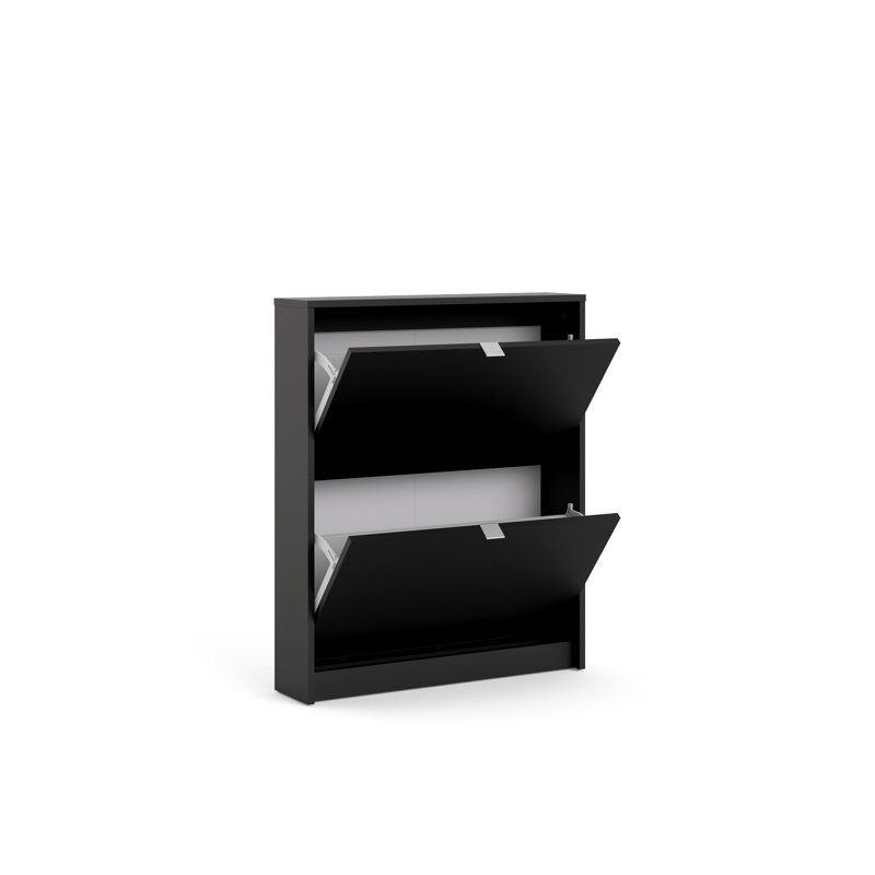 Armoire de rangement pour chaussures 6 paires Aula, Noir