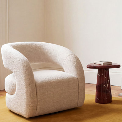 Fauteuil d'appoint Barrow Blanc Brume