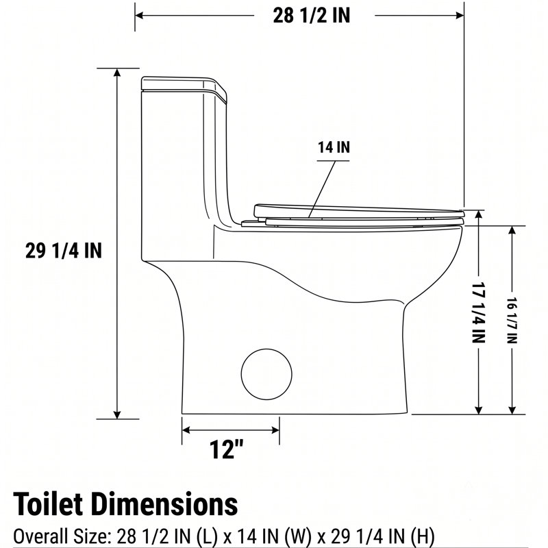 Toilette allongée une pièce à double chasse en vert, Green