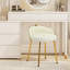 Fauteuil de coiffeuse avec tabouret d'appoint et dossier bas pour salle de bain et salon-1699461802