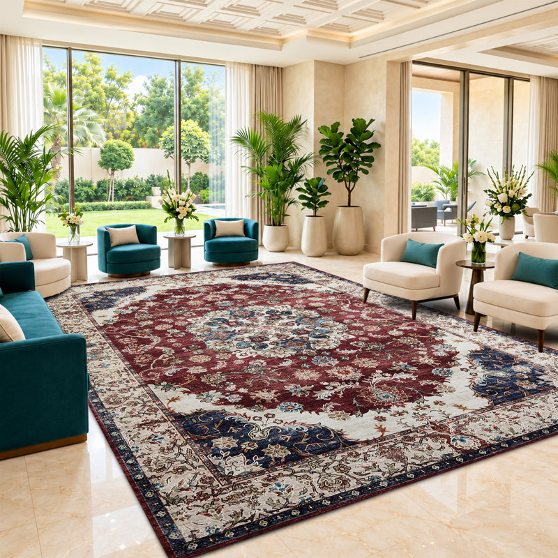 Vintage Look Shag Area Rug, Rectangle 200 x 290cm