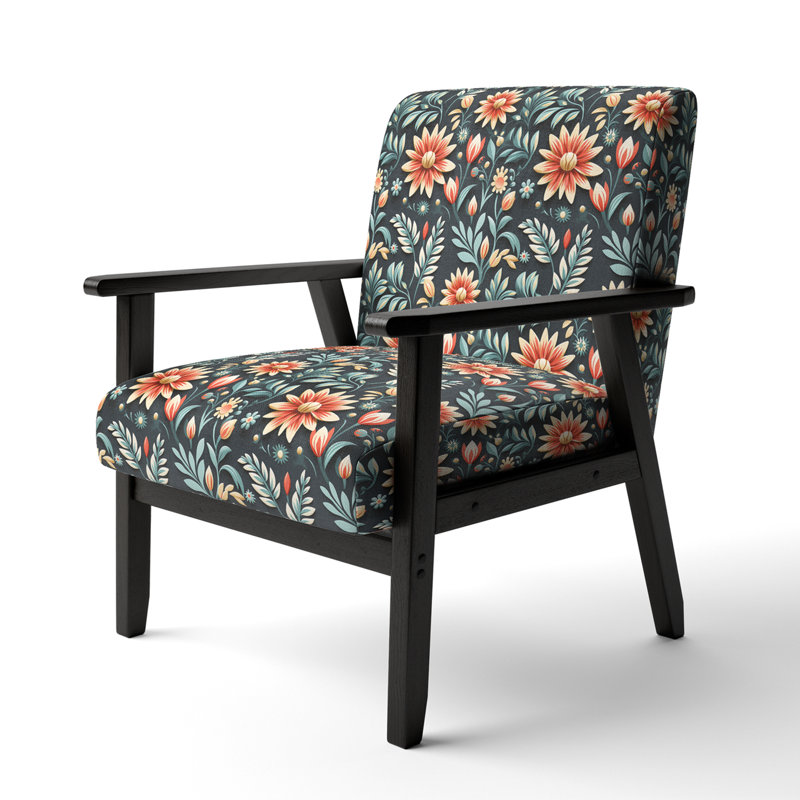 Fauteuil Tribal Green Damask Accents