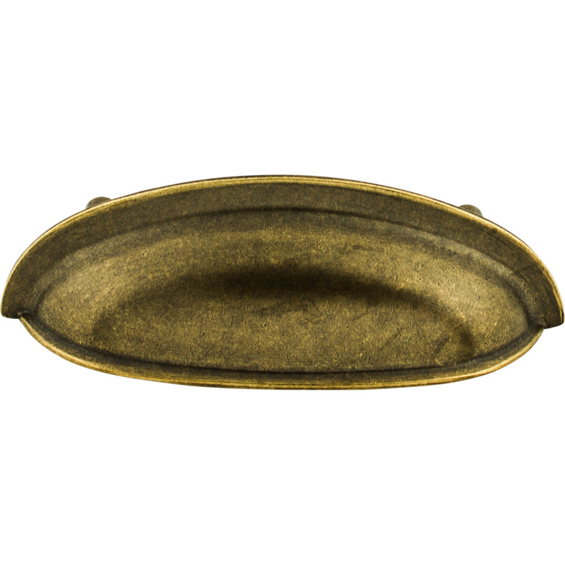 German Bronze 3" Center to Center Cup Pull with Mounting Hardware