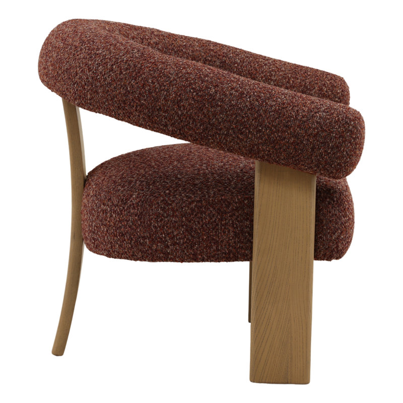 Frankie Polyester Occasional Chair, Cream, Rust