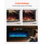 Electric Fireplace Three Sided Glass Wall Mounted Recessed 1500W-2035436162
