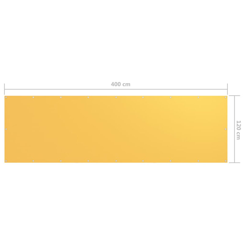 Filsinger Rectangular Shade Sail, Yellow, 1.2m H x 4m W