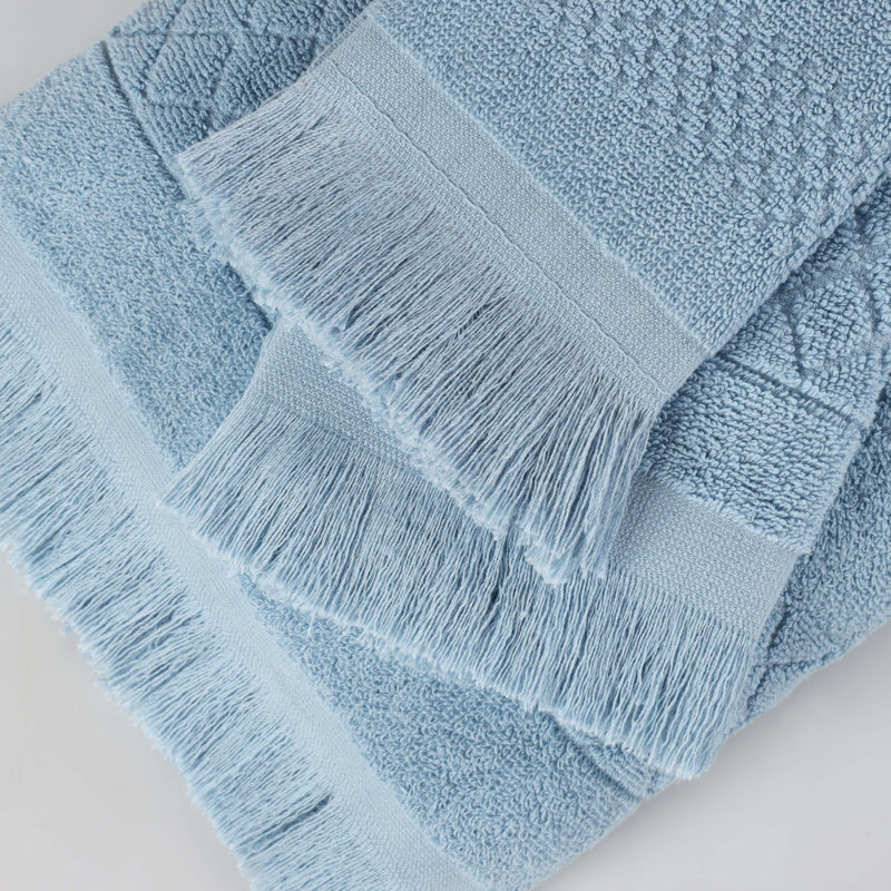 Ensemble de serviettes de bain 8 pièces Blue Nile Mills, Bleu, Ensemble de serviettes 8 pièces