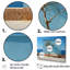 Arbre avec un banc, horizon de la Grèce - art mural nautique et plage, salon-95879308-95879309