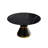 53.15"Modern Artificial Stone Round Carbon Steel Base Dining Table-Can Accommodate 6 People-1466463146-1466463147