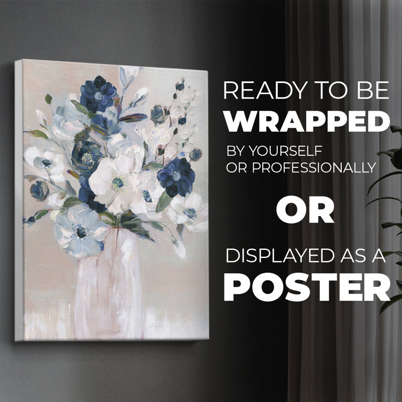 Touch of Teal Arrangement II - Impression sur toile seulement - NON-CADRE