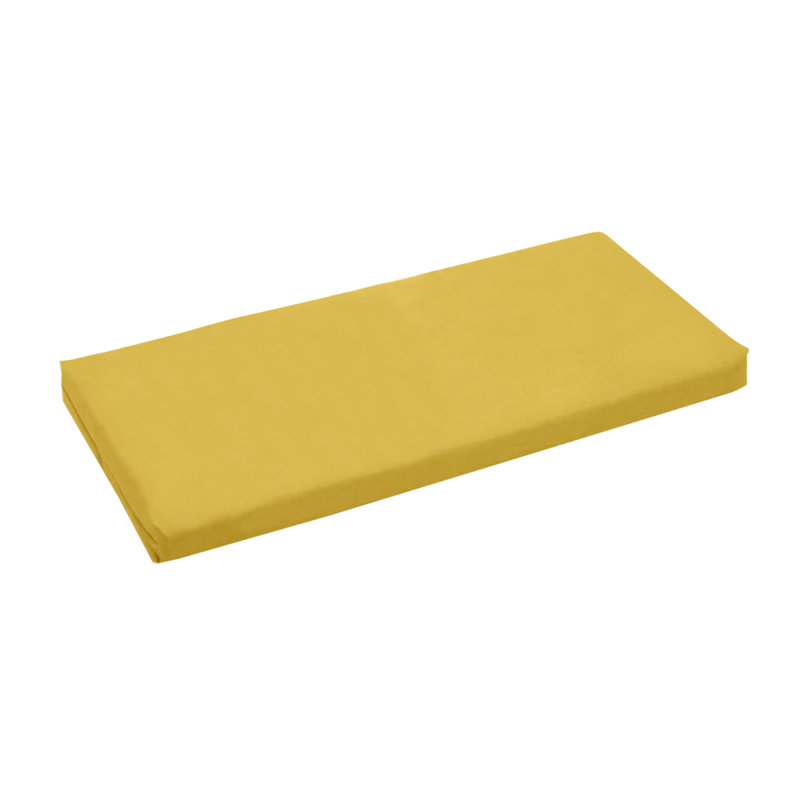 Coussin de siège d'extérieur, Jaune, 45 po x 19 po