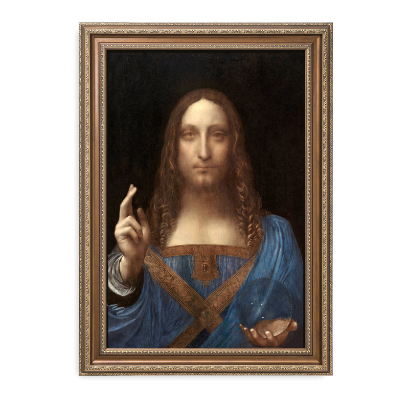 " Portrait Of Christ In “Salvator Mundi” By Leonardo Da Vinci " by Leonardo Da Vinci, 30" H x 20" W x 1.5" D