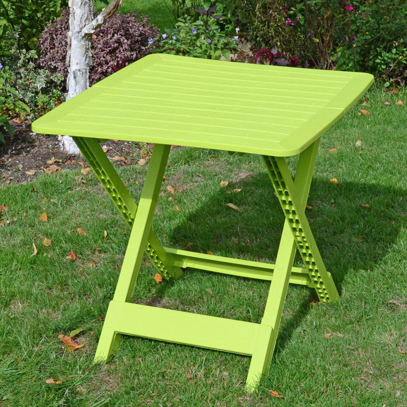 Anzley Rectangular Outdoor Camping Table - 79 cm W 72 cm D, Green