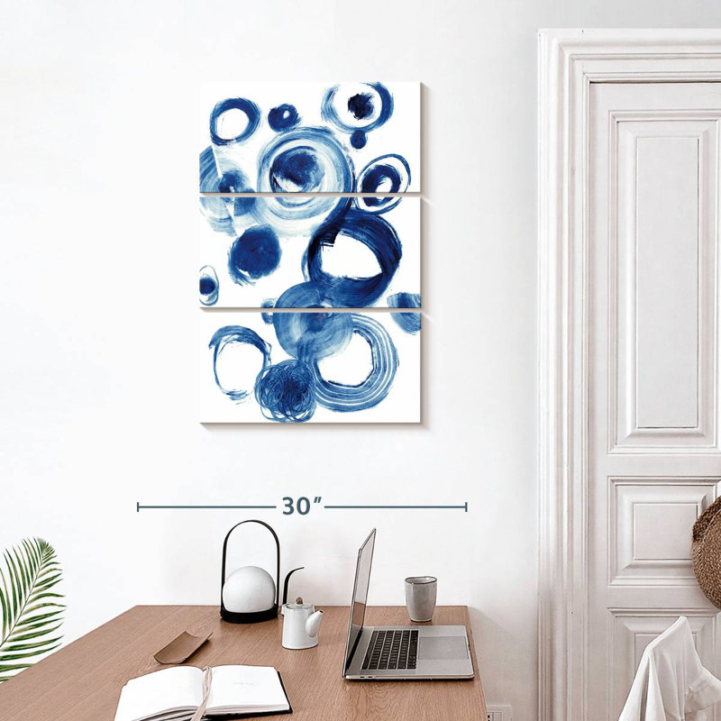 Avery Blue Circle Study IV, 32" H x 20" W