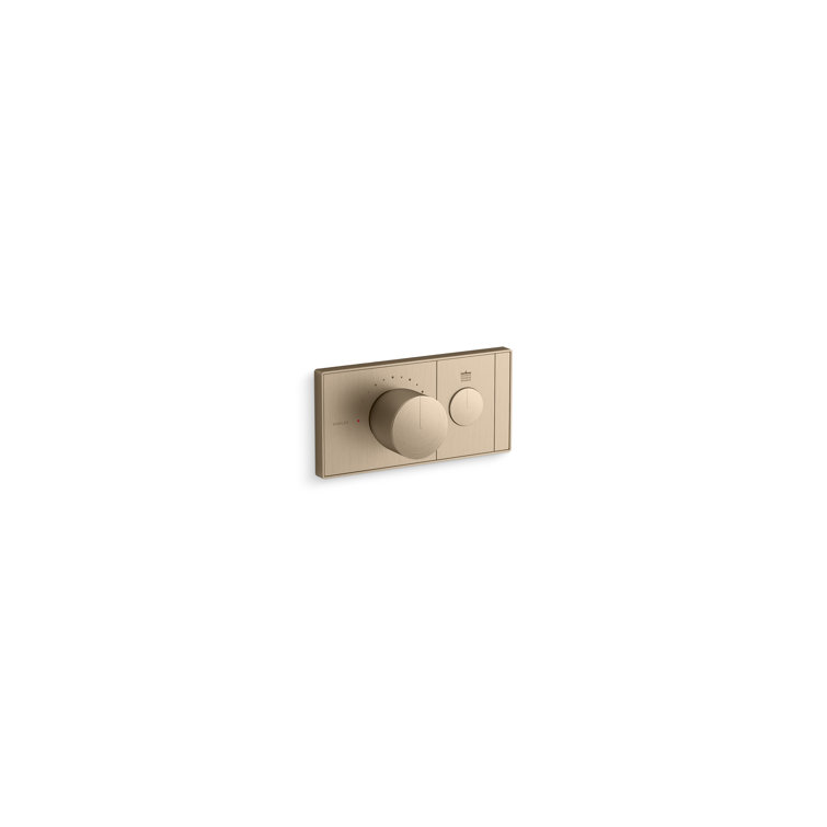 Anthem One-Outlet Thermostatic Valve Control Panel With Recessed Push-Button