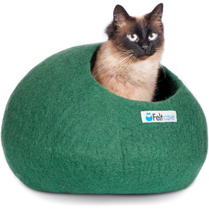 Lit-grotte pour chat Feltcave, Moyen (L 17 po x l 17 po), Vert
