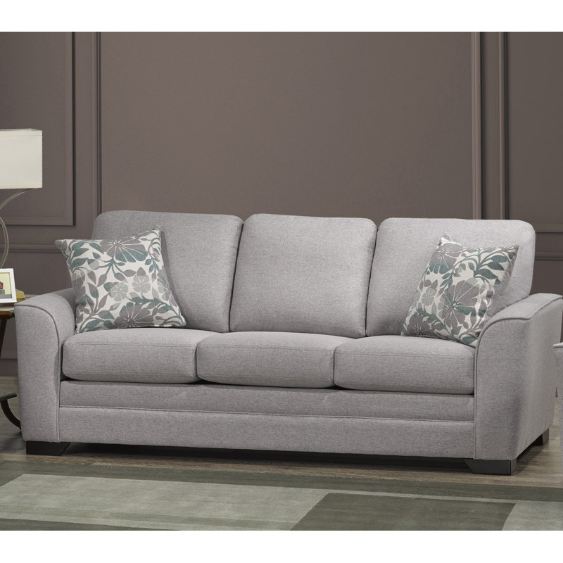 Canapé en tissu gris anthracite Laeticia, Gris clair