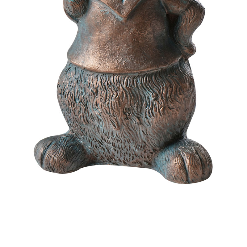 Animals Water Resistant Fiberstone Clay Garden Statue