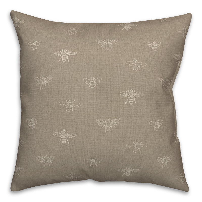  Housse de coussin décoratif en polyester / mélange de polyester, Brun