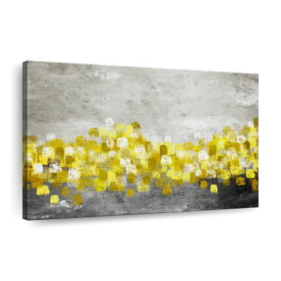 Éclat de jaune abstrait XXII sur toile