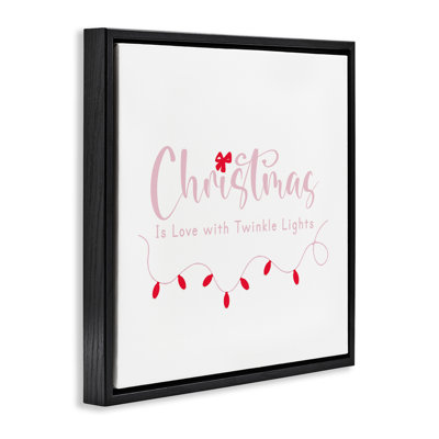 Cadre flottant Christmas Is Love with Lights, design par Lauren Rader