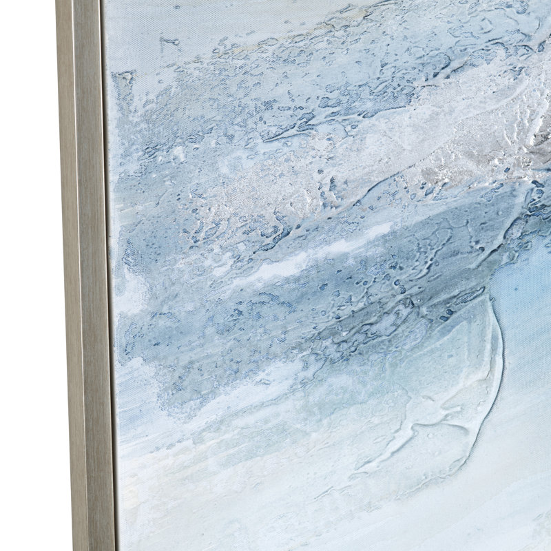 Lucie Blue Abstract Framed Canvas Wall Art