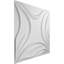 Panneau mural 3D 19,625 "x 19,625" en blanc (paquet de 10)