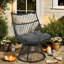Comfort Patio Lounge Chairs Pe Rattan Iron Boho Modern Patio Seating