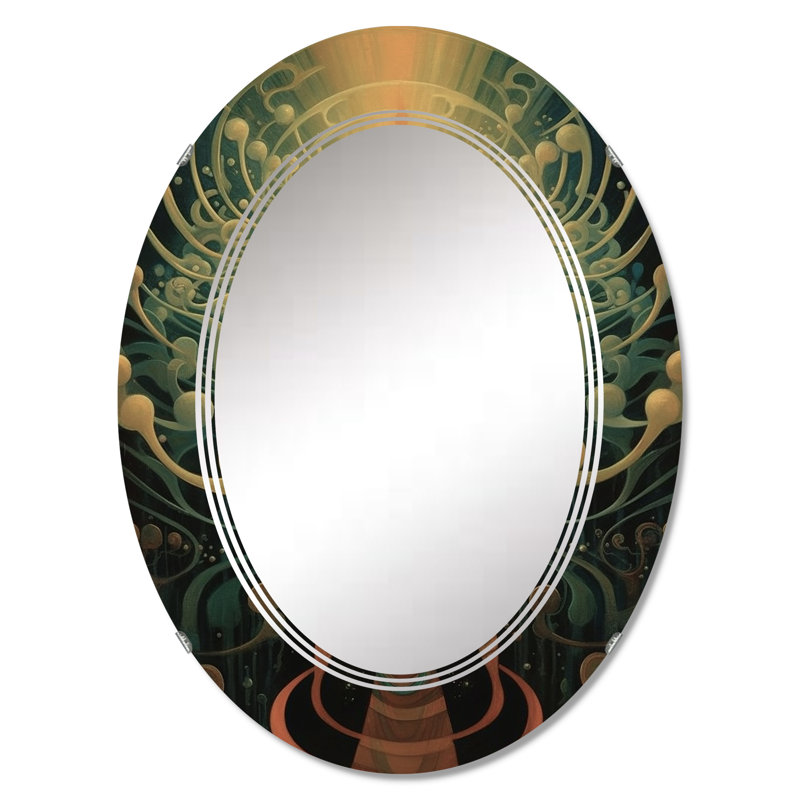 Glennet - Miroir mural moderne ovale, 30 po x 20 po