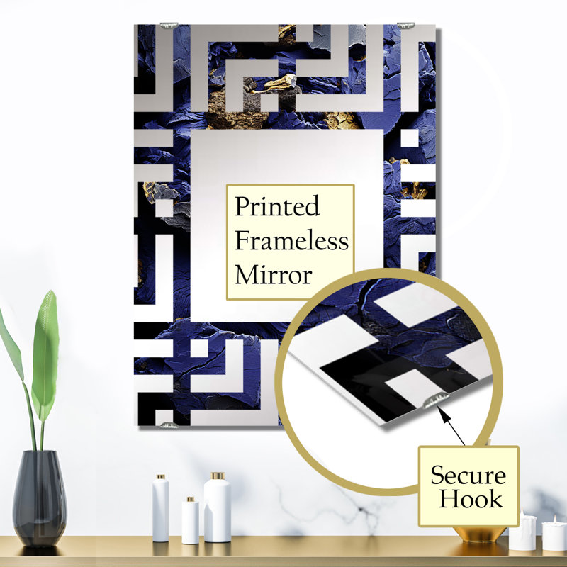 Miroir mural Tedd - Abstract Collages MIR131680, 32 po x 24 po