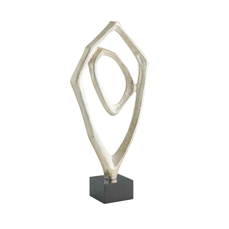 Interplay Sculpture-Bronze, Black/Silver