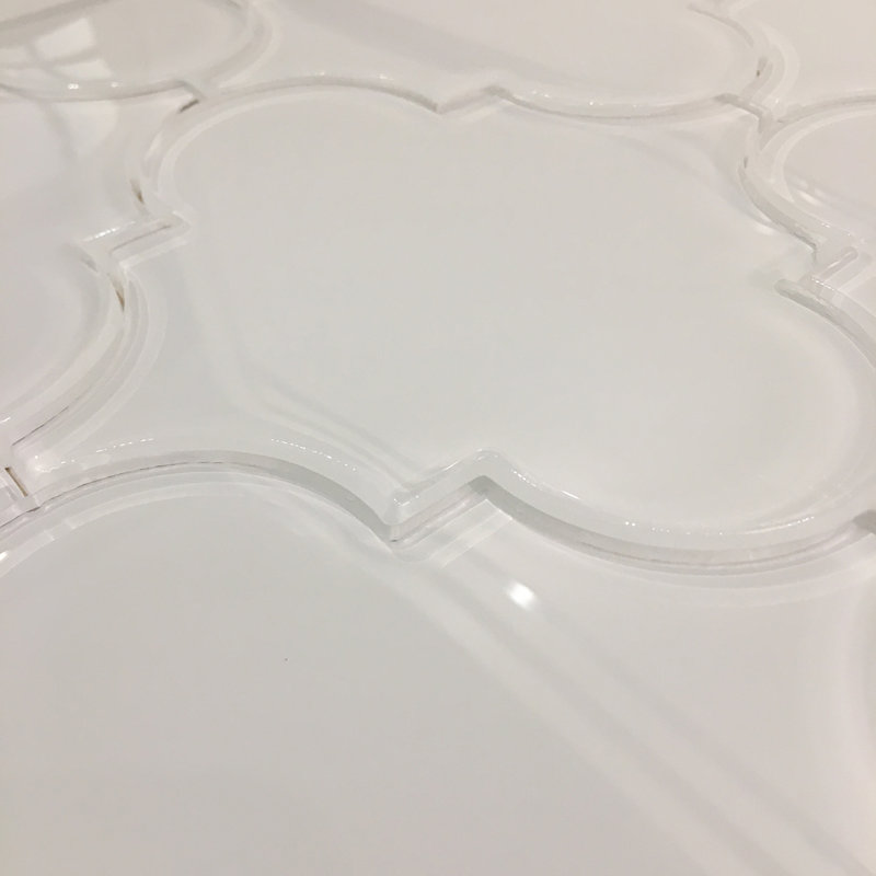 Genoa 6" x 6" Glass Wall Tile, Pearl