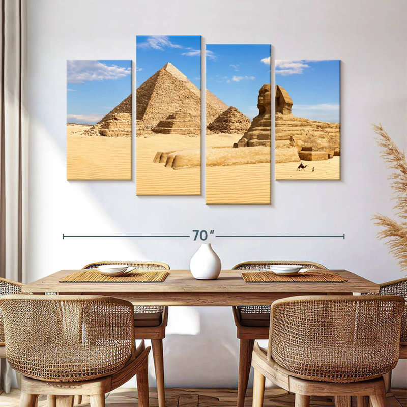 Sphinx And Great Pyramid Of Giza, 42" H x 68" W