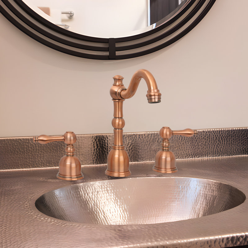 Widespread 2-handle Bathroom Faucet, Copper