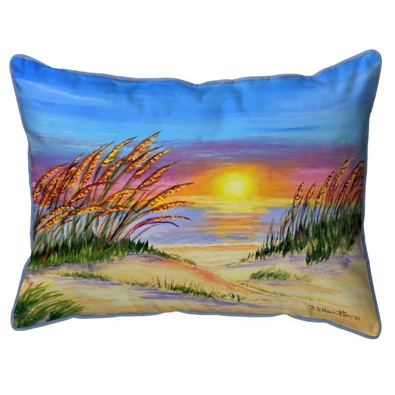 Oreiller intérieur / extérieur Sea Oates Sunrise, 11 po x 14 po
