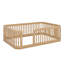 Structure de lit en bois avec clôture-550860512