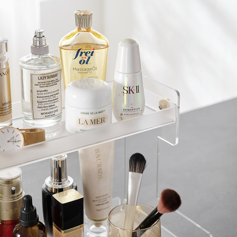 Organisateur de maquillage en plastique Pekarovic, Frosted