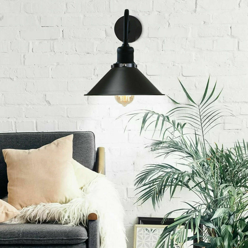 Mcniel Armed Sconce, Black inner Gold