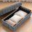 Oversized Chaise Lounge Indoor,Faux Rabbit Fur Sofa Bed with Storage Ottoman and Armrests-2046096558