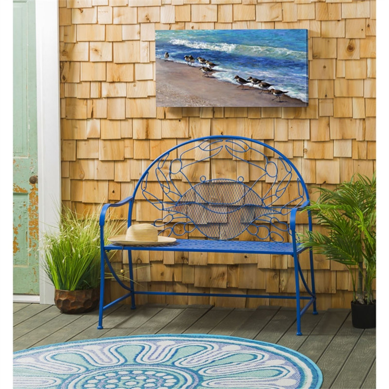 Banc de jardin en métal Crab
