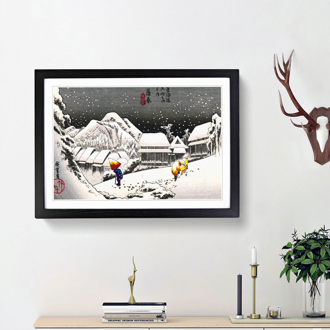 Kanbara by Utagawa Hiroshige - Picture Frame Art Print