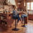 Denan Swivel Adjustable Height Bar Stool-676660245