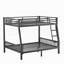 Lit double superposé double en métal avec échelle et support à lattes - aucun sommier nécessaire, robuste et amp; Durable-1353041073-1353041064
